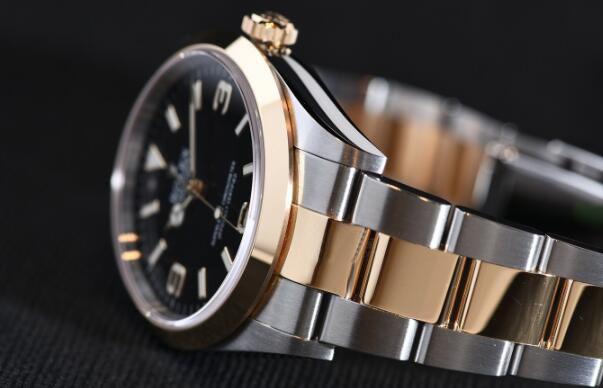 Réplica de relógios Rolex Explorer Oystersteel e ouro amarelo M124273